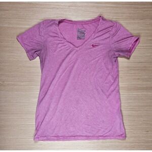 Nike Dri-FIT Women SS Legend‎ Veneer V-Neck 726445-696 Crimson/White Striped S